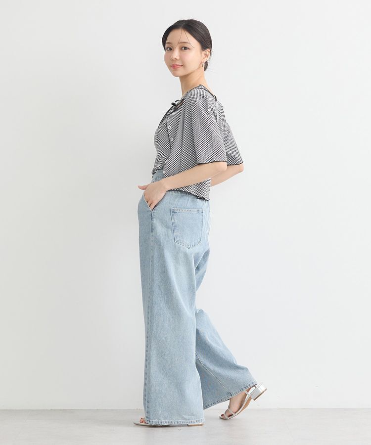 earth music&ecology「SET2点ギンガムメロ-カーデ＋リボンタンク」|カーディガン|