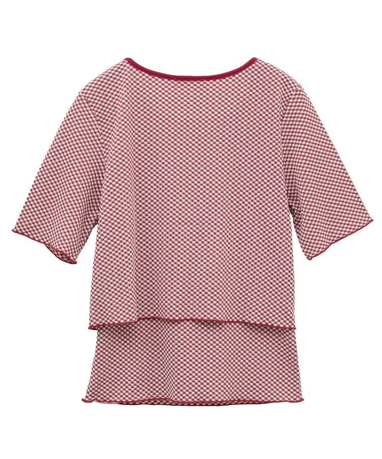 earth music&ecology「SET2点ギンガムメロ-カーデ＋リボンタンク」|カーディガン|