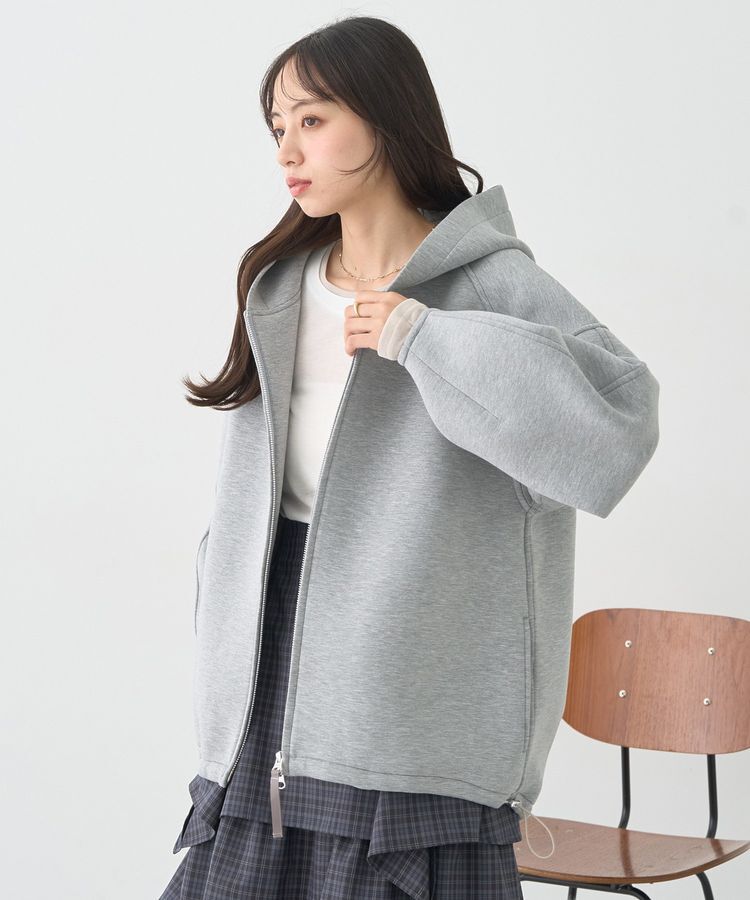 earth music&ecology「ダンボールニットフーディーブルゾン」|ブルゾン・スタジャン|