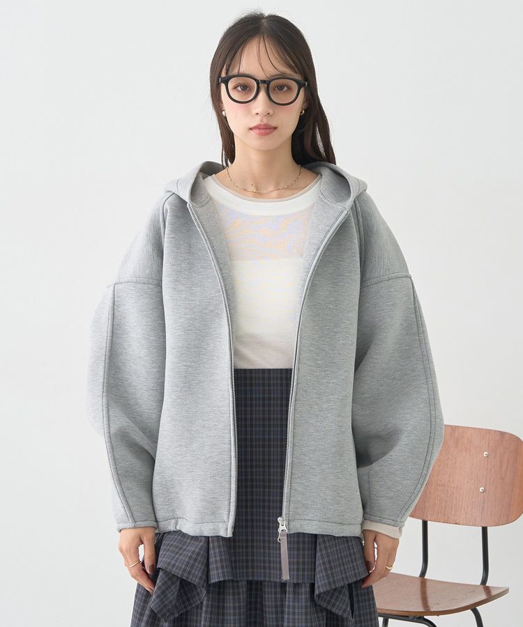 earth music&ecology「ダンボールニットフーディーブルゾン」|ブルゾン・スタジャン|