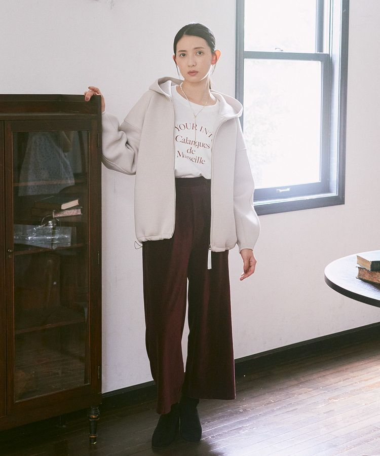 earth music&ecology「ダンボールニットフーディーブルゾン」|ブルゾン・スタジャン|