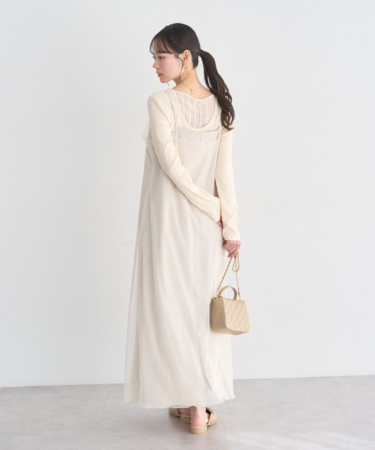 earth music&ecology「ランダムチェーンリブバックレースプルオーバー」|Tシャツ・カットソー|