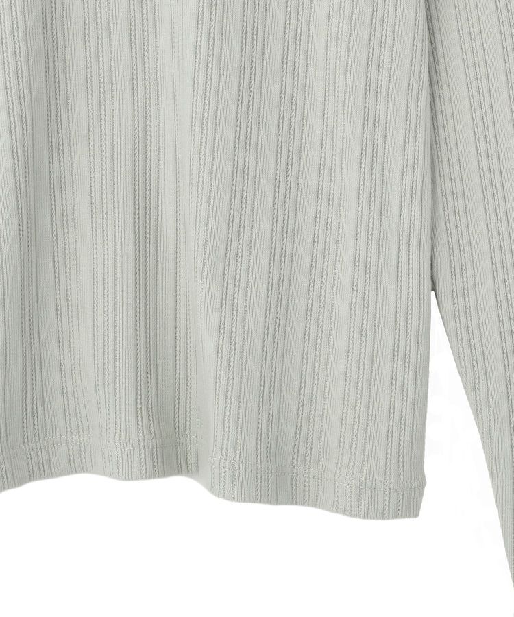 earth music&ecology「ランダムチェーンリブバックレースプルオーバー」|Tシャツ・カットソー|