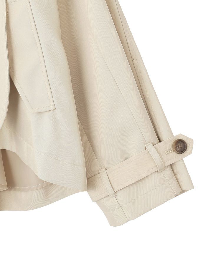 earth music&ecology「2WAYフードショートフレアトレンチ」|トレンチコート|