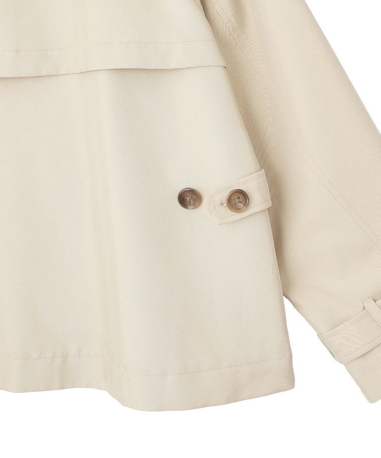 earth music&ecology「2WAYフードショートフレアトレンチ」|トレンチコート|