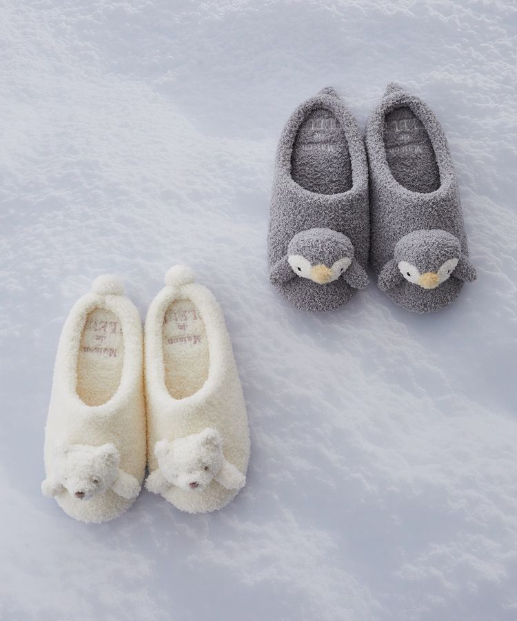 Maison de FLEUR「シロクマルームシューズ」|ルームウェア|