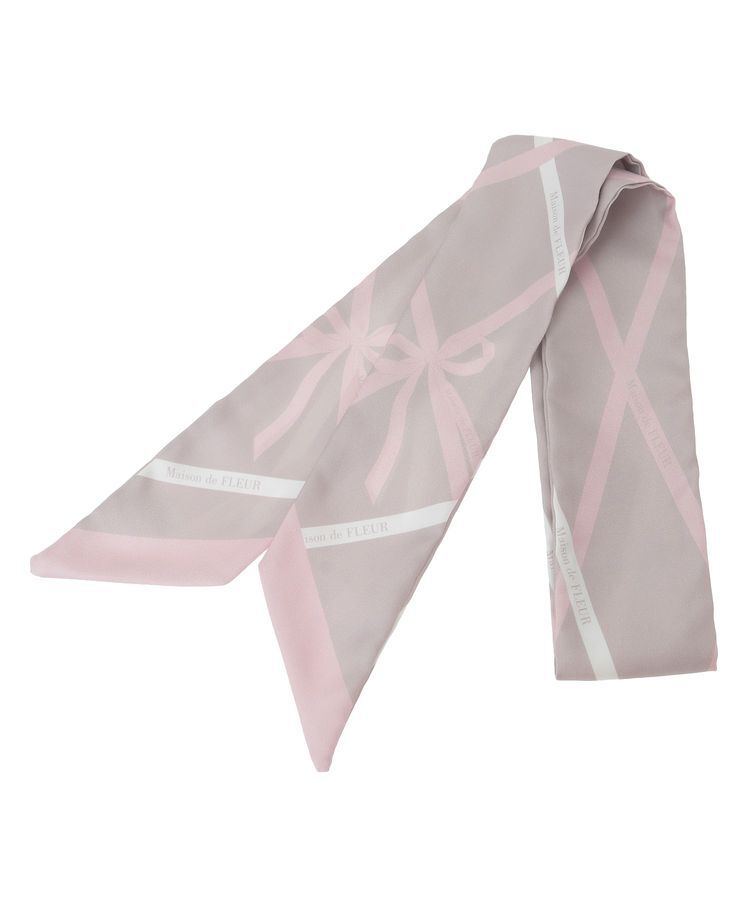 Maison de FLEUR「リボンモチーフ柄スカーフ」|バンダナ・スカーフ|