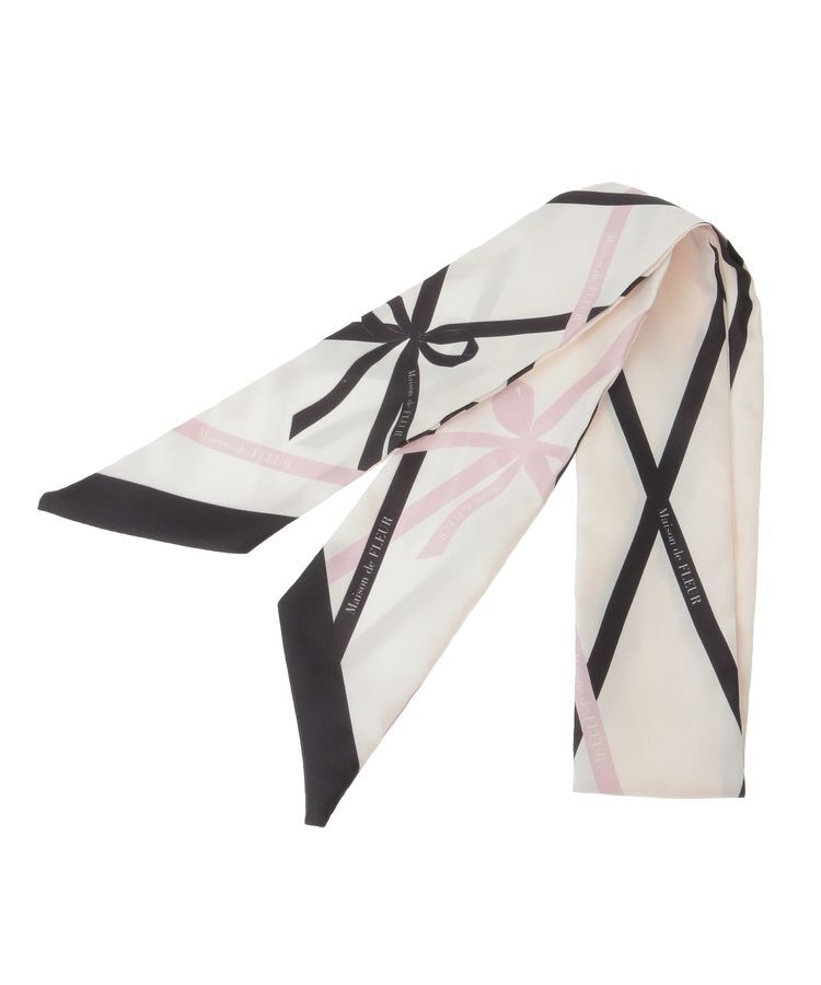 Maison de FLEUR「リボンモチーフ柄スカーフ」|バンダナ・スカーフ|