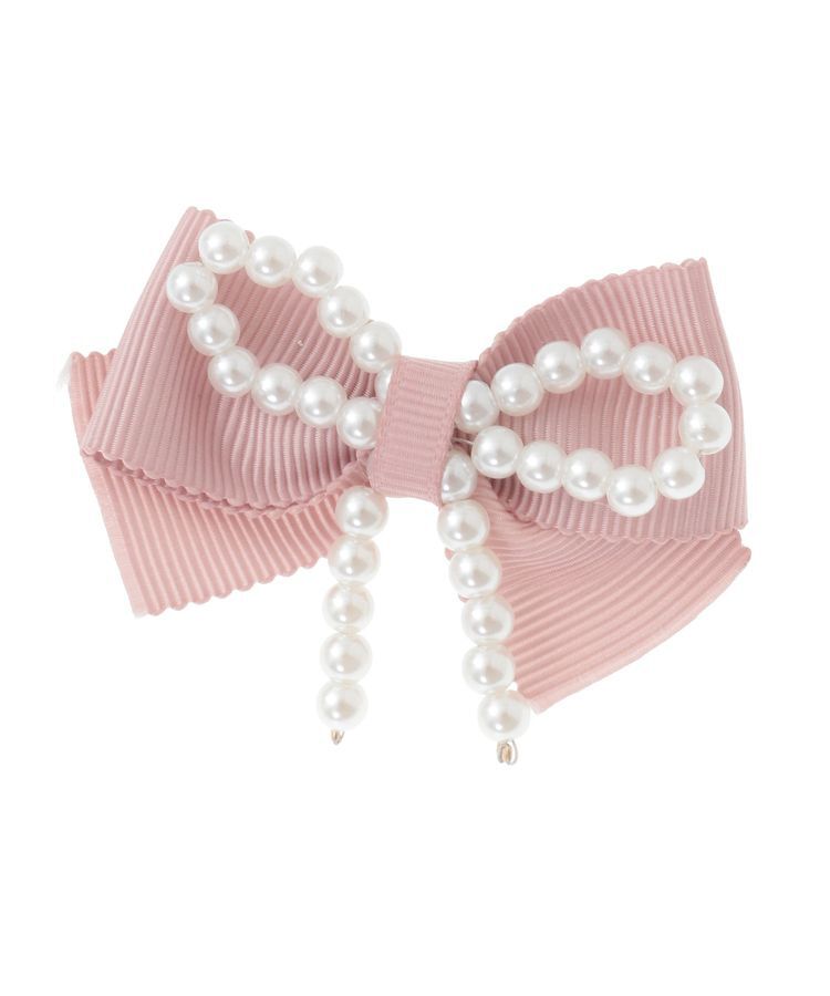 Maison de FLEUR「ピンクマニアグログランリボンパールクリップ」|その他|