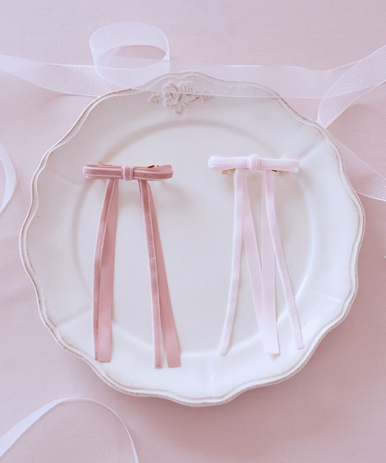 Maison de FLEUR「ピンクマニアレイヤードリボンバレッタ」|その他|