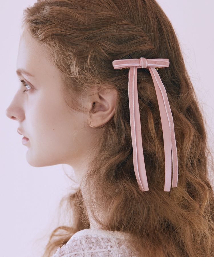 Maison de FLEUR「ピンクマニアレイヤードリボンバレッタ」|その他|