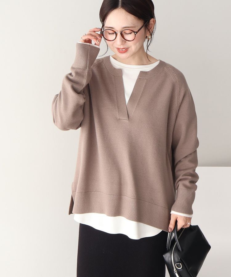 AMERICAN HOLIC「バイパチカフタンラグランニットプルオーバー＜静電気軽減＞」|ニット・セーター|