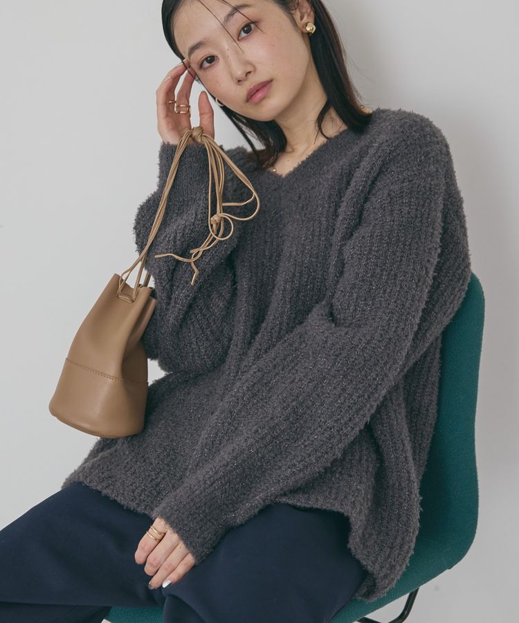 AMERICAN HOLIC「ミニシャギーラメニットプルオーバー」|ニット・セーター|