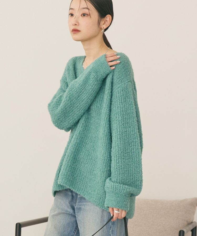 AMERICAN HOLIC「ミニシャギーラメニットプルオーバー」|ニット・セーター|