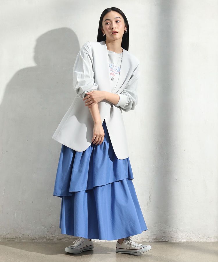 Green Parks「ウエストラインフリルティアードスカート」|スカート|