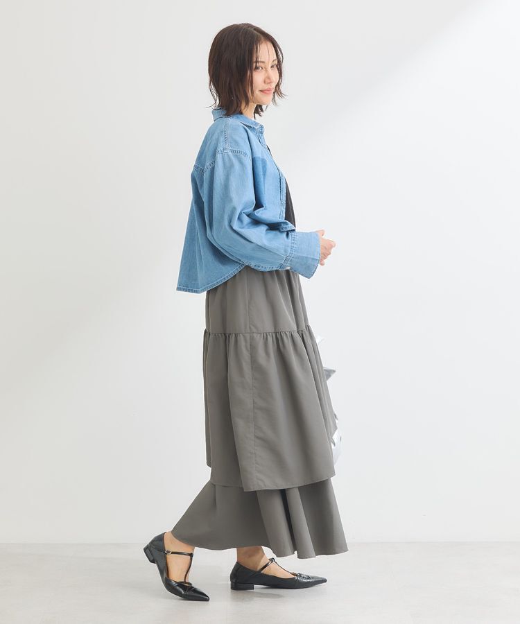 Green Parks「ウエストラインフリルティアードスカート」|スカート|