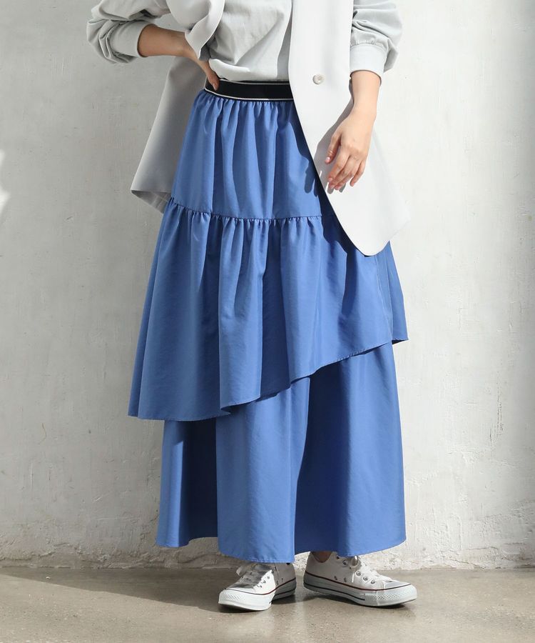 Green Parks「ウエストラインフリルティアードスカート」|スカート|
