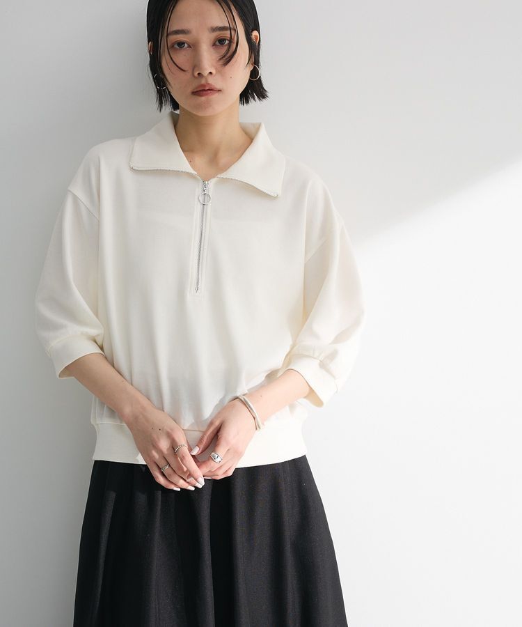 Green Parks「7分袖ハーフZIPプルオーバー」|スウェット・ジャージ|