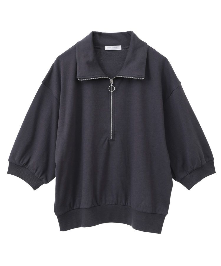 Green Parks「7分袖ハーフZIPプルオーバー」|スウェット・ジャージ|