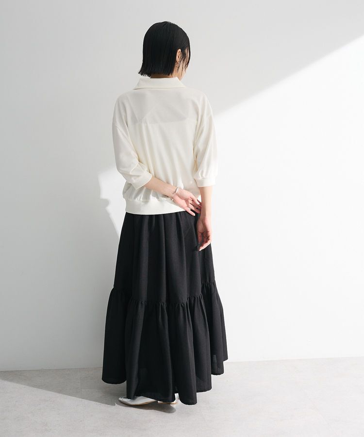 Green Parks「7分袖ハーフZIPプルオーバー」|スウェット・ジャージ|