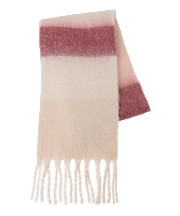 Green Parks「ボリュームマフラー」|マフラー|Border Pink