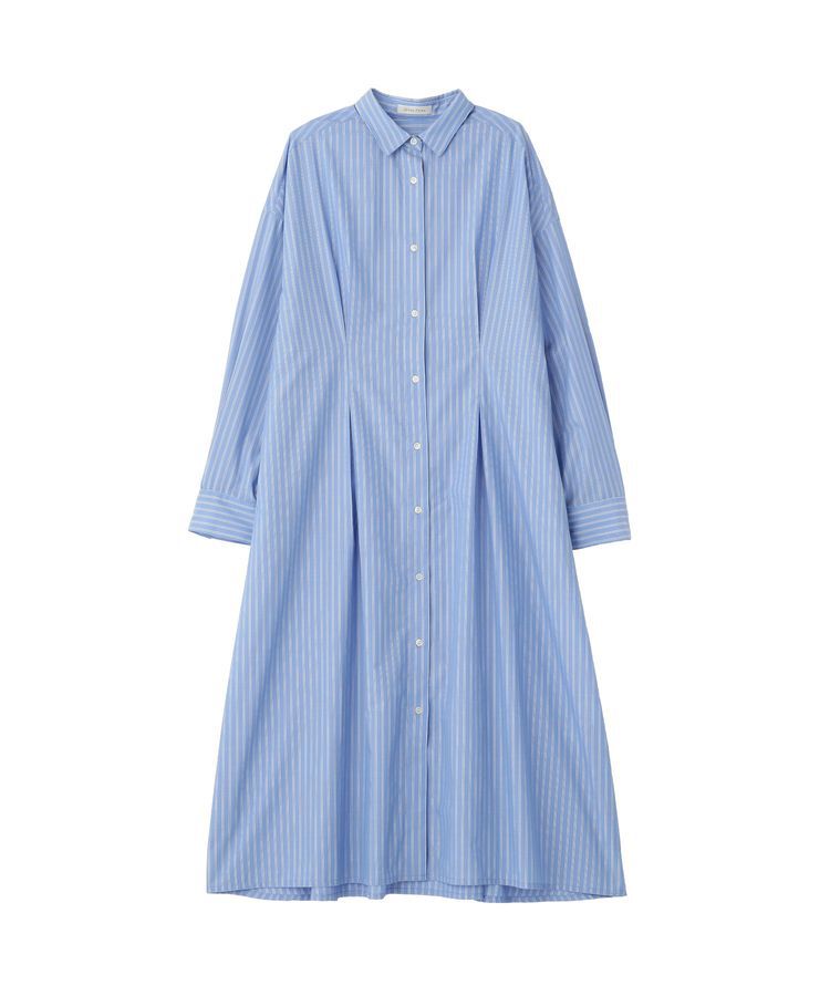 Green Parks「イージーケア抜け衿ウエストタックシャツワンピース」|ワンピース|