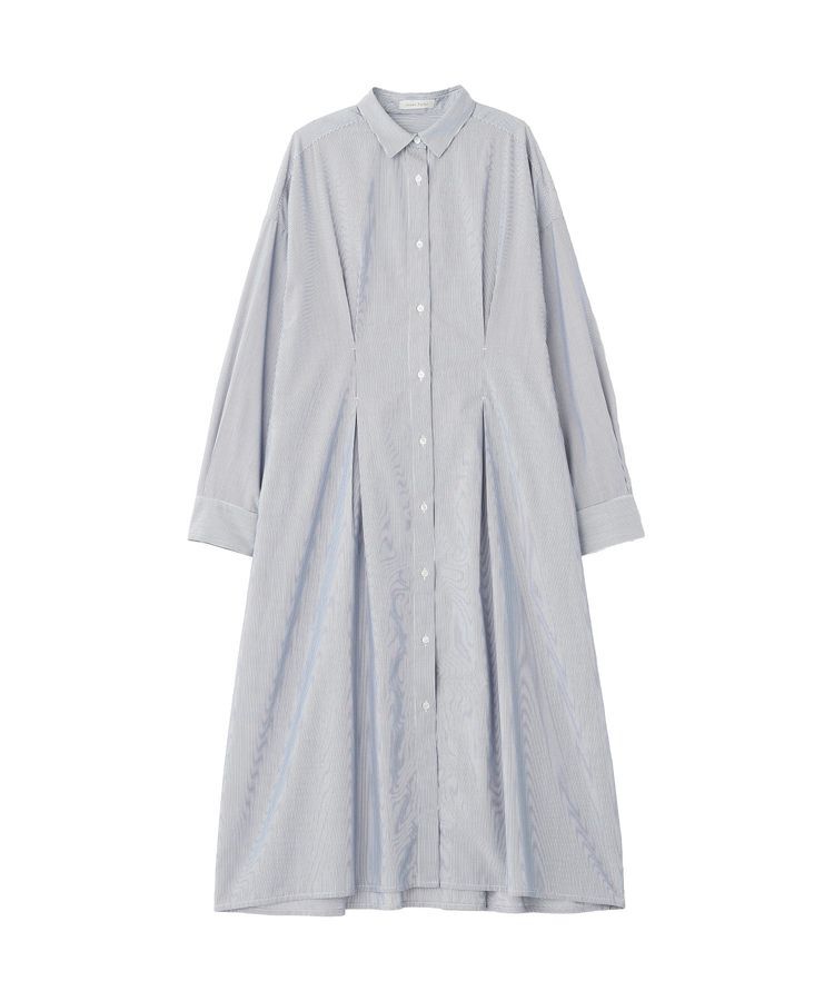 Green Parks「イージーケア抜け衿ウエストタックシャツワンピース」|ワンピース|