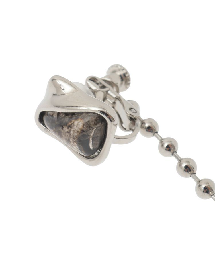 YECCA VECCA「マーブルボールチェーンイヤリング」|イヤリング|