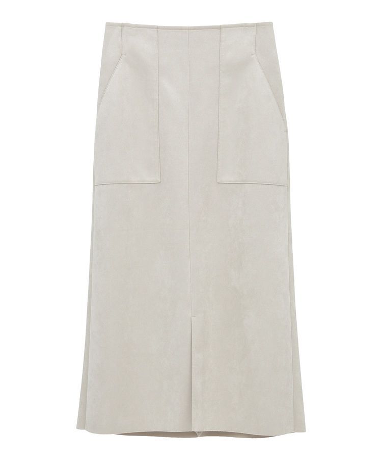 YECCA VECCA「ハイウエストフェイクスエードスカート」|タイト|