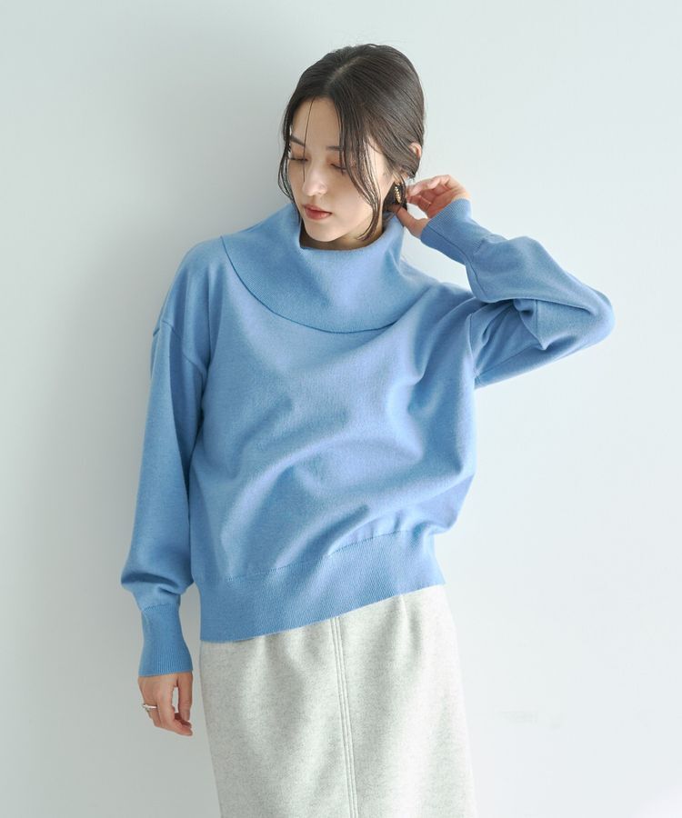 YECCA VECCA「オフタートルネックニット」|ニット・セーター|Blue