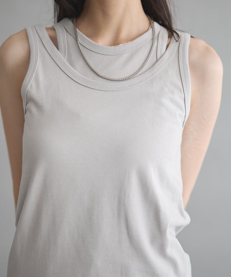 GARAGE OF GOOD CLOTHING「【日本製】天竺レイヤードタンクトップ」|Tシャツ・カットソー|