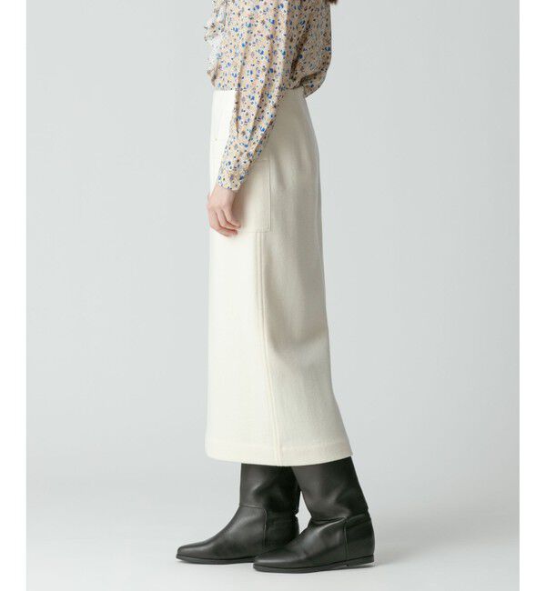 allureville「カラーメルトン釦付キタイトスカート 」|スカート|