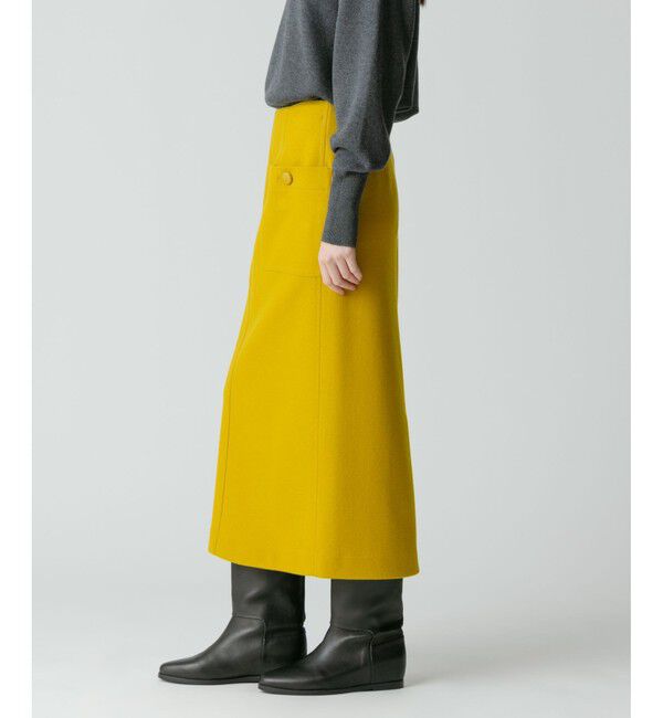 allureville「カラーメルトン釦付キタイトスカート 」|スカート|