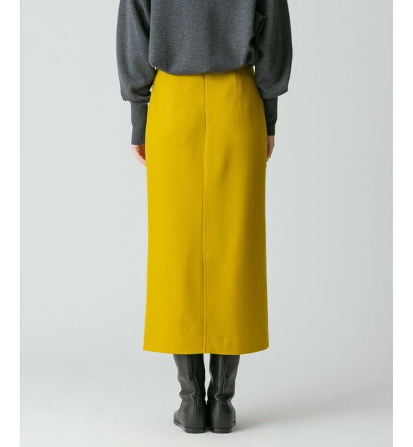 allureville「カラーメルトン釦付キタイトスカート 」|スカート|