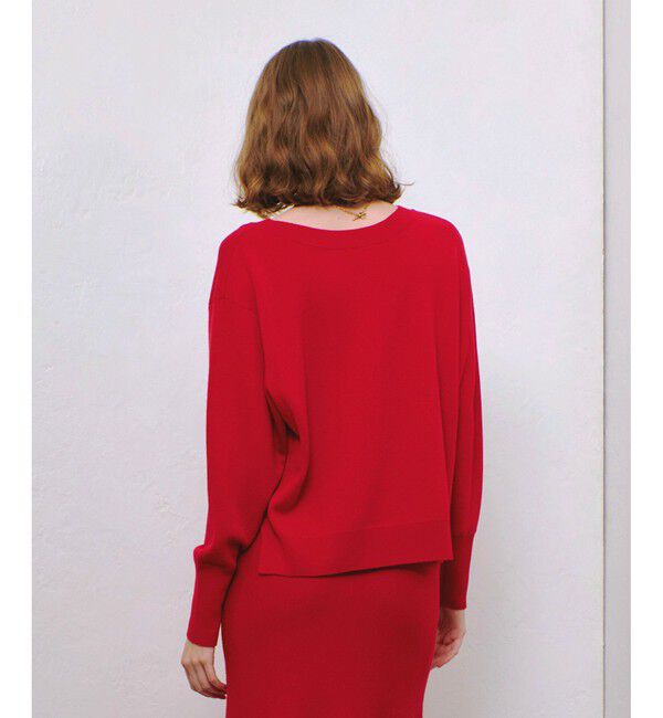 allureville「【セットアップ対応可能】ウールスムース2WAYネックプルオーバー」|ニット・セーター|