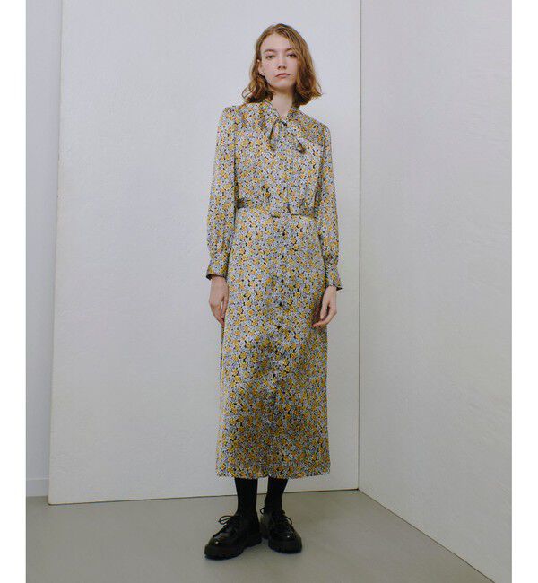 allureville「プチフルールプリントワンピース」|ワンピース|イエロー