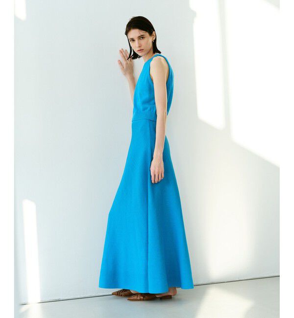 allureville「ハイゲージペーパーヤーンフレアスカート」|フレア|