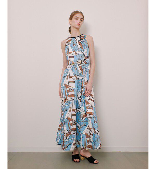 LOULOU WILLOUGHBY「【LOULOU WILLOUGHBY】RATTIマリーナプリントアメスリワンピース」|ワンピース|