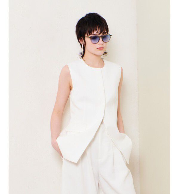 allureville「リネン混ジレ」|ベスト・ジレ|