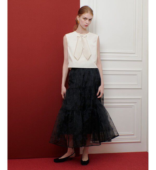 LOULOU WILLOUGHBY「【LOULOU WILLOUGHBY】サテンリボンブラウス」|シャツ・ブラウス|