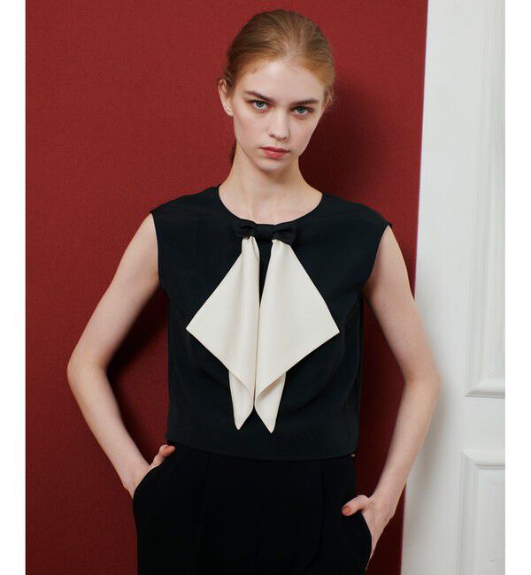 LOULOU WILLOUGHBY「【LOULOU WILLOUGHBY】サテンリボンブラウス」|シャツ・ブラウス|