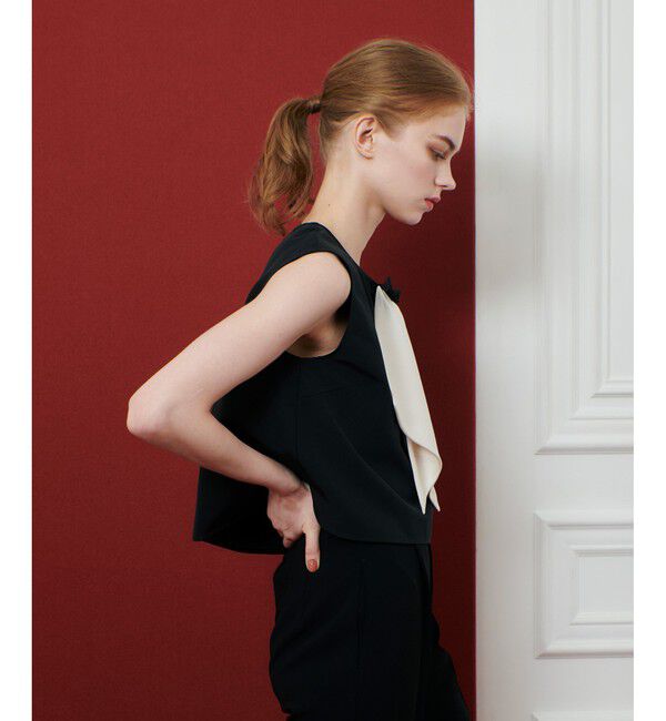 LOULOU WILLOUGHBY「【LOULOU WILLOUGHBY】サテンリボンブラウス」|シャツ・ブラウス|