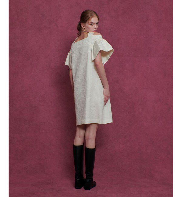 LOULOU WILLOUGHBY「【LOULOU WILLOUGHBY】フラワージャガードミニワンピース」|ワンピース|