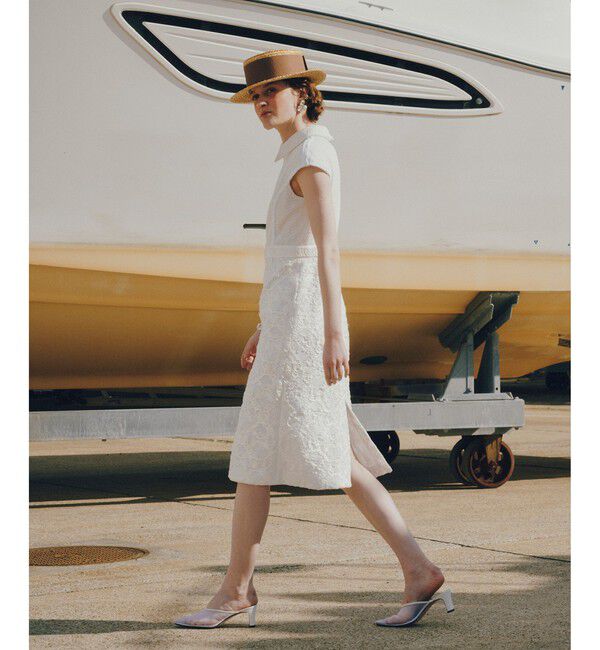 LOULOU WILLOUGHBY「【LOULOU WILLOUGHBY】コード刺繍ドッキングワンピース」|ドレス|