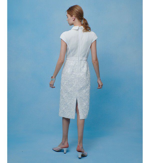 LOULOU WILLOUGHBY「【LOULOU WILLOUGHBY】コード刺繍ドッキングワンピース」|ドレス|