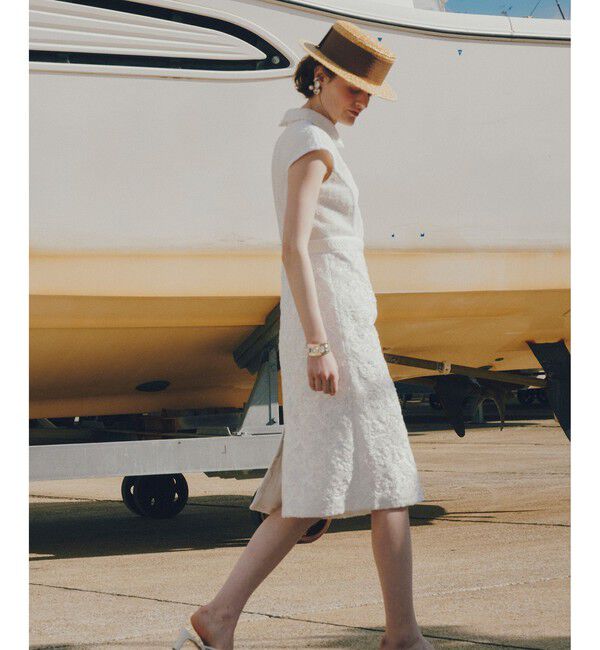 LOULOU WILLOUGHBY「【LOULOU WILLOUGHBY】コード刺繍ドッキングワンピース」|ドレス|