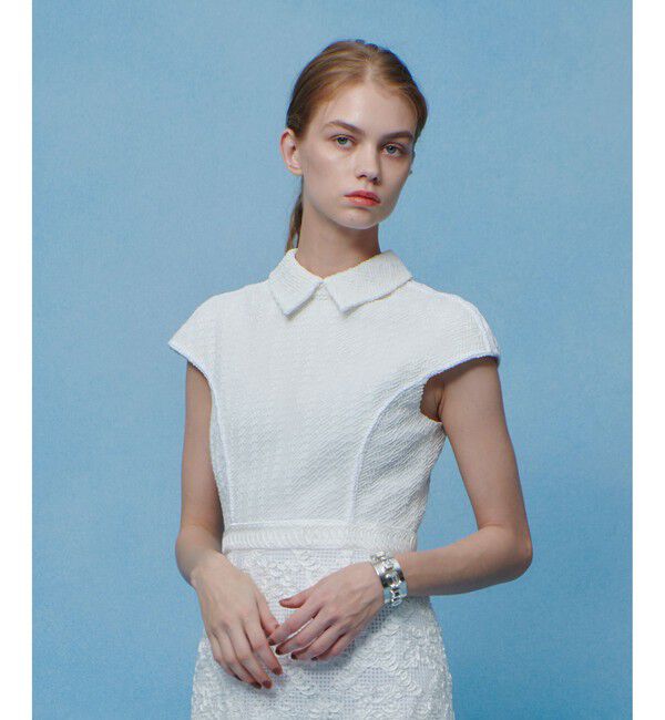 LOULOU WILLOUGHBY「【LOULOU WILLOUGHBY】コード刺繍ドッキングワンピース」|ドレス|