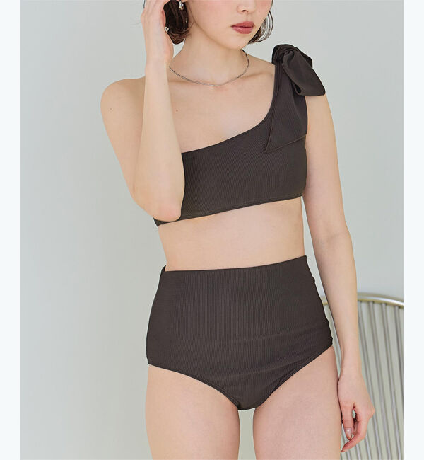 SEA DRESS「ワンショルダーデザインリブビキニ」|ビキニ|