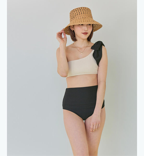 SEA DRESS「ワンショルダーデザインリブビキニ」|ビキニ|