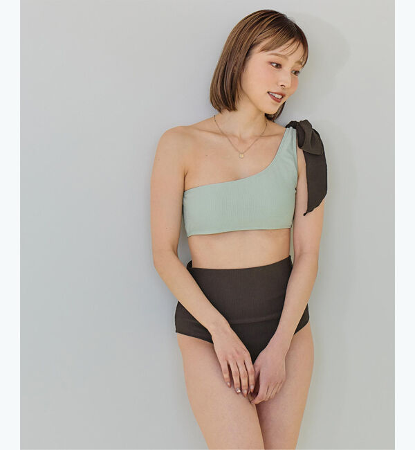 SEA DRESS「ワンショルダーデザインリブビキニ」|ビキニ|